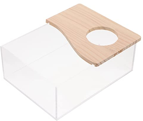 hamster cages 1pcs Transparent Sand Bath Box Acrylic Bathroom Hamster Container Chinchilla for Bathing Toilet Shower rodent cage