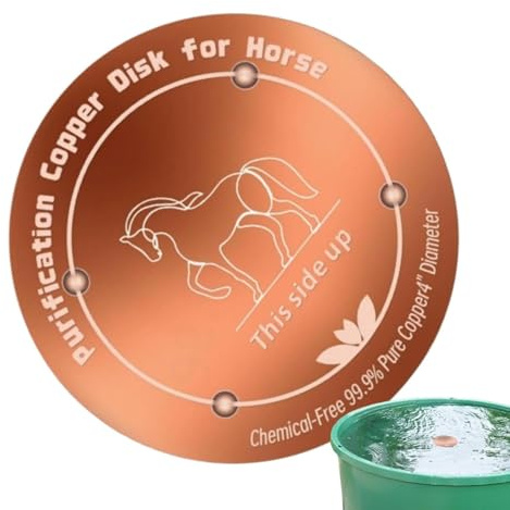 Générique Disco di purificazione animale - rame resistente alle intemperie,Disco da bagno per cavallo e uccello - per tutte le stagioni, bestiame, fattoria, ranch, piscina, abbeveratoi, ciotole