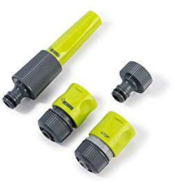 REHAU Grundausstattung 1/2 Zoll, Set aus Hahnanschluss, Schlauchverbinder, Wasserstop, Gartenspritze