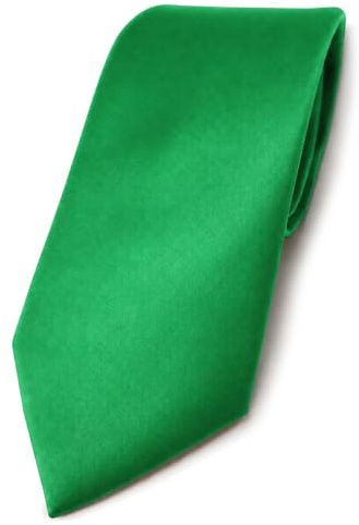 TigerTie Herren Satin-Krawatte einfarbig, 150x8 cm, für Business, Hochzeit und Feier