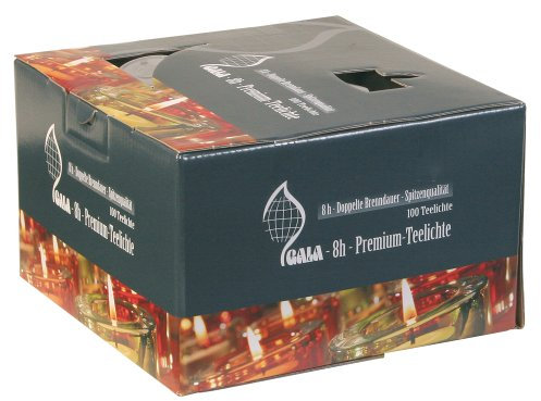 100 Premium Teelichter weiß, 8 Stunden Brenndauer, Sparpack, Gastronomie