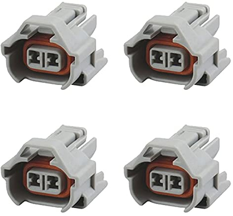 Greenspirits KFZ Ersatz Stecker Einspritzdüse Benziner Nip-Den (4 x Female) 90980-11153, 0280 157 012, 0280157012, 6189-0060, 06A973722 kompatibel Hyundai Mazda Mitsubishi Denso Injektor Motor