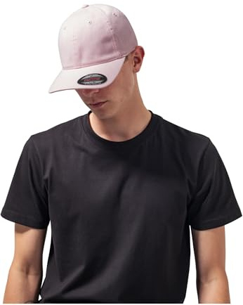 Flexfit Flexfit Herrmössa med flexibel passform tvättad bomull pappa hatt för män, finns i många olika färger, storlekar S–M till L-XL, ROSA, L-XL