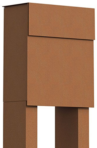 Standbriefkasten, Design Briefkasten Alto Rost - Bravios