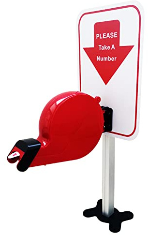 KOQICALL 2 Digit Take A Number System Ticket Dispenser with Counter Stand and 1 Roll Take a Number Tickets 2000 Tickets for Queue Call System