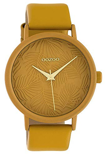 Oozoo - Damenuhr - 42 mm Lederband - Sommerpalmenfarben - Einfarbiges Zifferblatt, C10172, Gurt