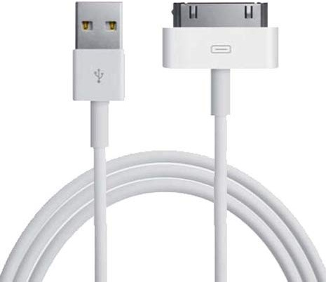 USB-Ladekabel kompatibel mit Apple iPhone 4 / 4S / 3G / 3GS / Apple iPad 1. / 2. / 3. / iPod 5. Generation/Classic Nano / 1. / 2. / 3. / 5. / 6. Generation, 2 m