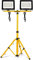 UISERBT Focos LED Exterior 2 * 200W blanco cálido con trípode Foco de obra incl. Impermeable IP66 trabajo del reflector del LED cable de alimentación para el garaje, jardín, sitio de construcción