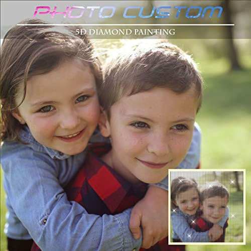 Benutzerdefinierte Design Diamond Painting Eigenes Bild Foto Personalisiert Diamant Malerei Set Private Custom 5D DIY Diamant Full Drill Strass Stickerei für Geschenk,Eckigen Steinen,30x30cm