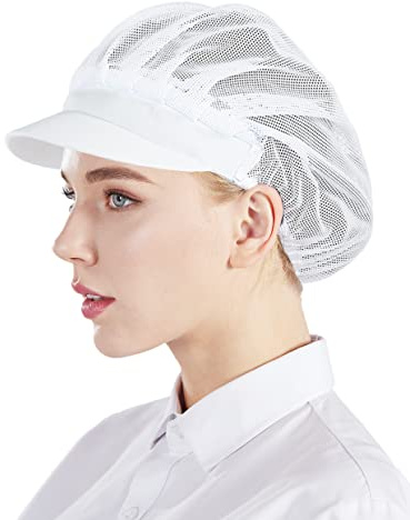 Nanxson Unisex 3 Stück Kochmütze elastisch Kochhut waschbar Staubmütze | Herren Damen einfarbig atmungsaktiv Haarnetz Arbeitshut with Krempe für Küche,Restaurant,Nahrungsmittelwerkstatt