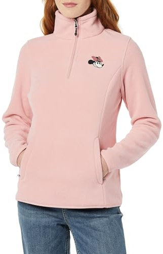 Amazon Essentials Mujer Chaquetas de Forro Polar con Cuello Perkins y Cremallera de un Cuarto