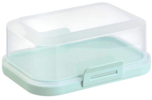 1x Hochwertige Stapelbare Butterdose mit Verschluss / Plastik-box-dose, Perfekte Ordnung im Kühlschrank BPA-Frei Mehrzweck mint