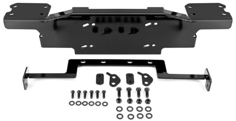 WeiSen Winch Mounting Bracket Kit 13,000lbs Front Bumper Winch Mount Plate Bracket Compatible with Jeep Wrangler JL/JLU & Gladiator 2018-2024 with Metal Bumper