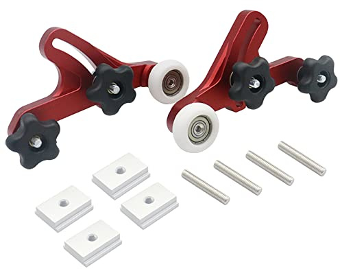 2 Stück Dual Universal verstellbare Tischfeder-Lock-Bretter,verstellbare Holzbearbeitungswerkzeuge mit Schiebern,Sicherheitsvorrichtung, Präzisionsführungen für Tischsägen,Fräser,Säge,Tischpressen