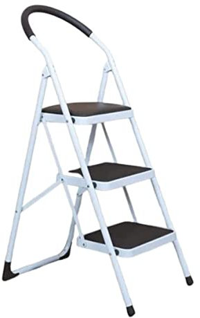 DIKNAC Scala Scaletta Scala Pieghevole Scaletta Telescopica A 3 Gradini Sgabello con Braccioli Scala Pieghevole Portatile per Adulti per Scalette Domestiche Scaletto Scaletta Pieghevole