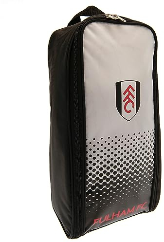Fulham FC Stiefeltasche, schwarz, weiß, Schuhbeutel