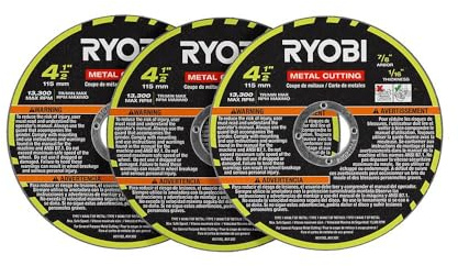 RYOBI Roue de coupe en métal 4-1/2 po (3 pièces)