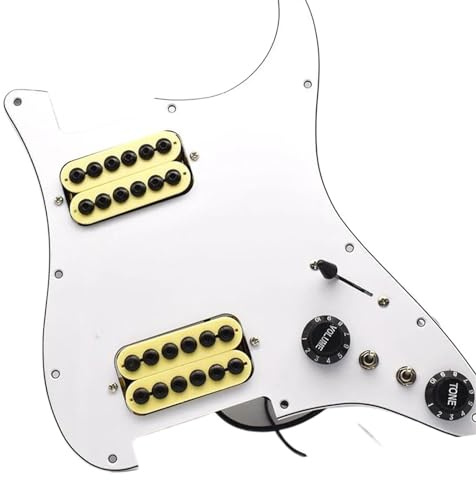 Pickguard Tonabnehmer Set Loaded Prewired Scratchplate Two Humbucker Coil Splitting HH Gitarren-Schlagbrett E-Gitarre Schlagbrett Keramik