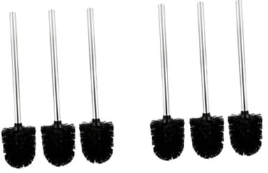 TOPBATHY 2 Pz Scopino WC con Manico in Acciaio Inossidabile scopino gabinetto spazzolone Bagno WC scopini WC Spazzola per la Pulizia della Vasca lavasciuga WC scopino per WC Nero Black