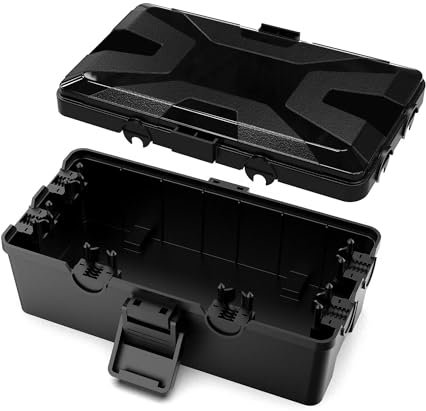 Wasserdichte Kabelbox, Elektrobox – IP54 Schutzklasse, Robuste Kabelschutzlösung für Außen- und Innenbereiche, Wetterbeständig, Innenmaße L23 x B11 x H8,5 cm, Schwarz