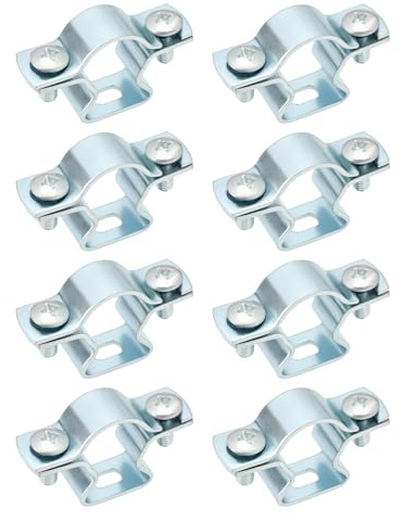 EMSea Rohrschelle aus verzinktem Stahl, M20, geeignet für Rohre mit 19–23 mm Durchmesser, robuste Halterung für Sanitär-, HVAC- und Bauarbeiten, 8 Stück