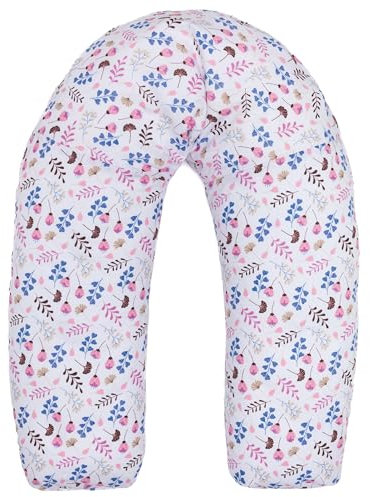 Fillikid Stillkissen EPS-Perlen 190 cm Exklusiv | XXL Stillkissen mit EPS Mikroperlen Länge 190 cm | Schwangerschaftskissen Bezug 100% Baumwolle maschinenwaschbar | Kissen Schwangerschaft