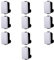 Moduli Bianchi, Compatibile Con Bticino Matix, interruttori, pulsanti, deviatori, dimmer, sensori, PIR, buzzer, Per Placche originali e compatibili (10x, pulsante)
