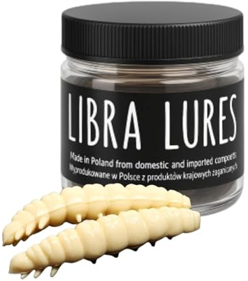 Libra Lures Larva 45mm | Forellenköder Supersoft | Inhalt: 8 Stück | Aroma: Krill | Farbe: 005 Cheese