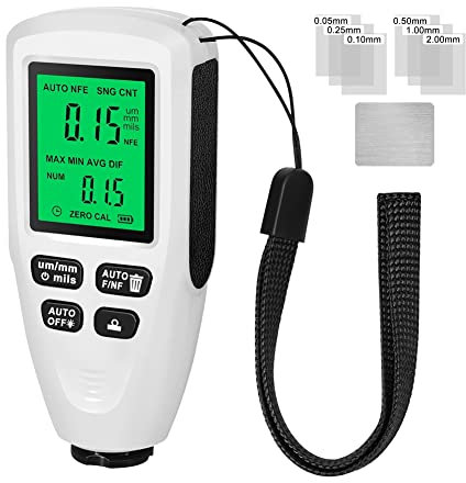 Pesfehhy HW300MINI Digital Thickness Gauge Tester Auto Car Paint Measuring Instrument Paint Layer Measuring Device Tool White