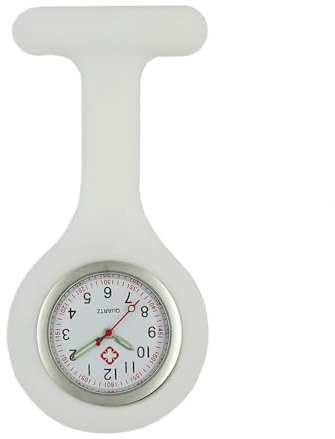 TRIXES Schwesternuhr – Weißes Silikonarmband mit leuchtenden Zeigern