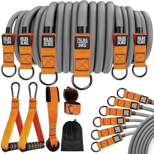 Quorvex Bandes de Résistance pour Entraînement,Bande Élastique de Fitness | Sangle Portable Anti-Dérapante pour Le Renforcement Musculaire à Domicile, en Extérieur, pour Séances de Pilates et