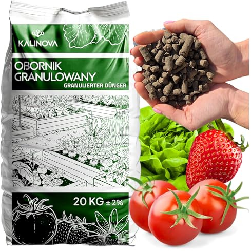 Hühnermist Granulatdünger 20 kg – Organischer Naturdünger für Gemüse, Obst, Rasen & Zierpflanzen – Kalinova