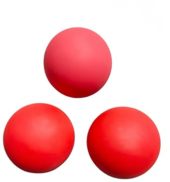 VisnzvLux Red Practice Squash Balls 3 Pack High Bounce Reflex Ball for Beginners Reaction Ball Racquetball Training