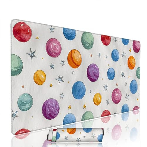 Tapis de Souris Couleur sous Main Bureau Tapis de Souris Gaming XXL 1400x600x3mm Mouse Pad Caoutchouc Abstrait Grand sous Main Gamer Accessoires PC Antidérapant et Imperméable, pour Clavier w-9636