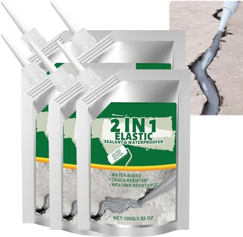 Sigillante impermeabile e riempitivo per crepe nel cemento 2 in 1, sigillante autolivellante per la riparazione di vialetti, marciapiedi, patii e fondamenta, adesivo impermeabile ad asciugatur (6PCS)