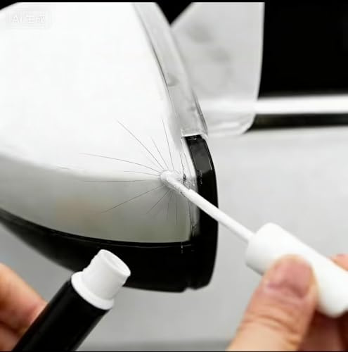 AMITUOFO Penna per Ritocco Auto per Jeep Renegade I 2014-2024, Pennarello Copri Graffi Auto Pennarello Ritocco Carrozzeria Vernice Auto Rimuovi Graffi Auto Bianco