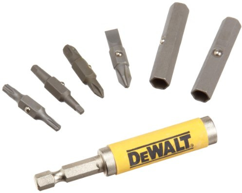 DEWALT Juego de brocas con sistema de controlador 6 en 1 de giro e interruptor, 7 piezas (DW2336), amarillo