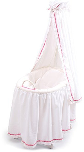 Small Foot foot Puppenbett „Romantik“ aus weiß lackiertem Holz, inkl. Wäsche und Himmel 2020383