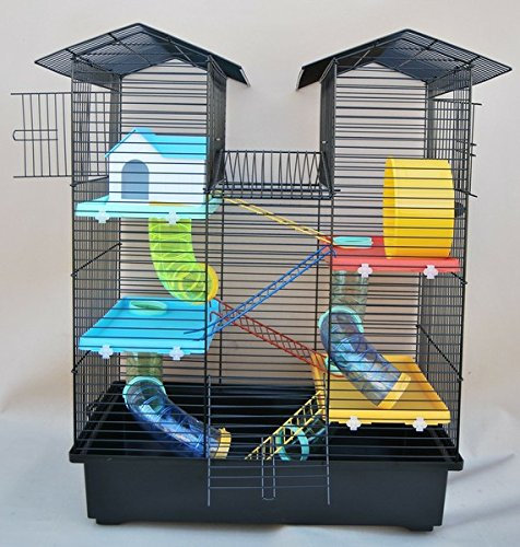 Super Hamsterkäfig, Nagerkäfig, Käfig CH2 in Bunt/Mix Gratis Futternapf