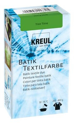 KREUL 98532 - Batik-Textilfarbe Tree Time, 70 g, Farbpulver zum Batiken und Färben von Textilien
