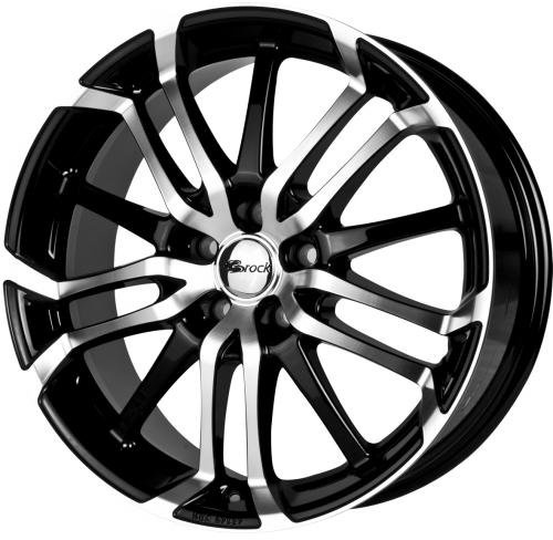 Brock B26 schwarz front-poliert 8x18 ET35 5.00x100.00 Hub Hole 63.40 mm - Alu felgen