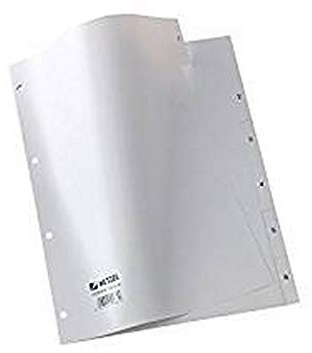 Rexel Zahlenregister aus PP Folie für A4, 226 x 297 mm, 6 Blatt, 1 Stück, grau