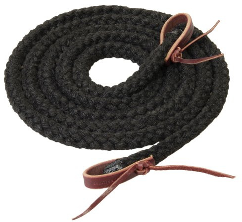 Weaver Leather Silvertip Hohlgeflecht Trail Zügel, 1,6 cm x 3 m, Schwarz
