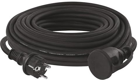Emos E - 008 P1820 - Cable alargador Schuko, m, Cable de Goma para Exteriores, IP44, 1,5 mm2, H07RN - F3G, 20 Metros