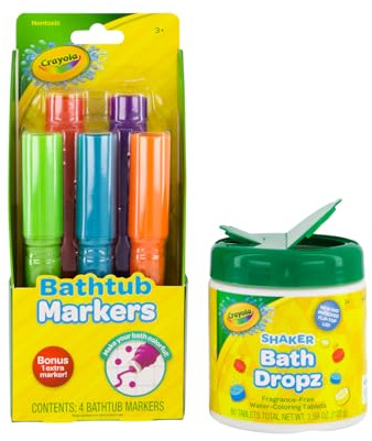 CRAYOLA Bathtub Markers Color Bath Drops 60 tablets
