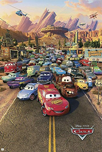 Cars Poster (61cm x 91,5cm) + Original tesa Powerstrips® (1 Pack/20 Stk.)