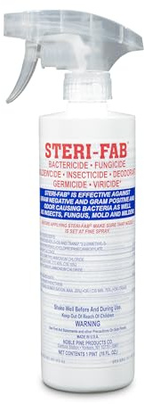 Steri-fab All-in-One Disinfectant & Insecticide Spray – Kills Bed Bugs, Fleas, Mites, Roaches, Viruses, Fungi, & Odors – Quick-Drying, Non-Residual, 16 Ounce Sprayer Bottle
