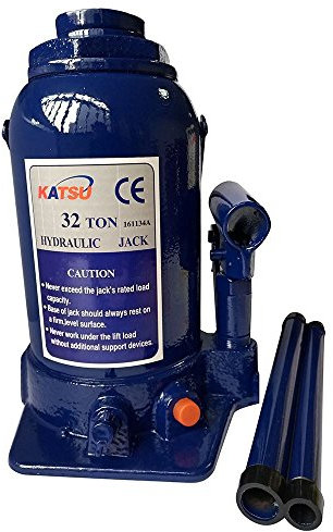 KATSU Hydraulic Bottle Jack 32 Ton Heavy Duty Lifting Stand Jack For Small Or Large Vehicles 161134A