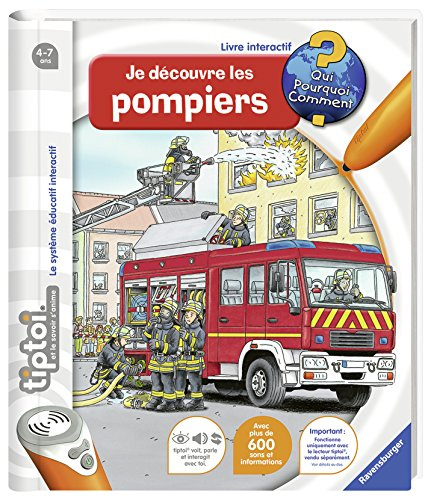 Ravensburger - Livre interactif tiptoi - Je découvre les pompiers - Jeux électroniques éducatifs sans écran en français - Enfants partir de 4 ans - 00694
