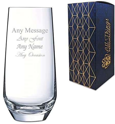 CNC Group Personalised Engraved Lima Hiball 15.75oz, Personalise with Any Message for Any Occasion, Stylize with a Variety of Different Fonts, Gift Box Included, Laser Engraved